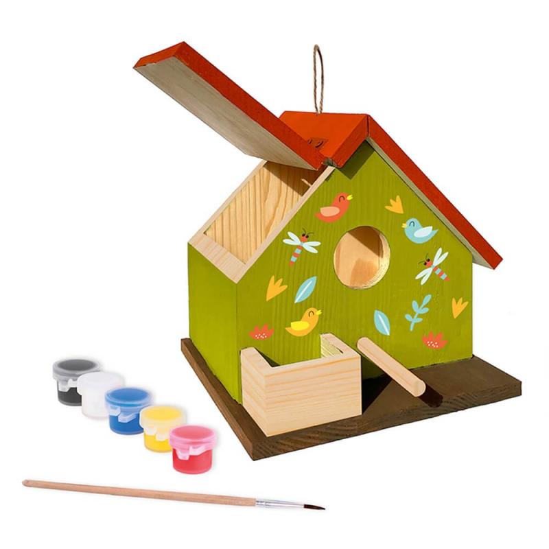 EUREKAKIDS Manualidades y actividades creativas Creativos Casita de pajaros de madera para construir y pintar